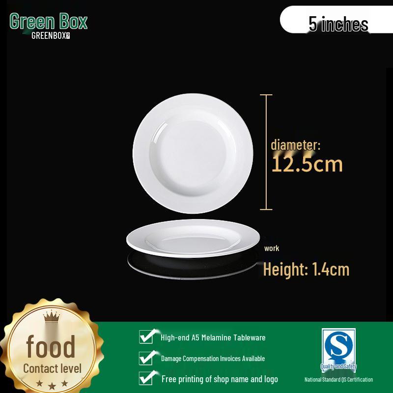 Белая меламиновая круглая тарелка для кейтеринга, для коммерческого использования