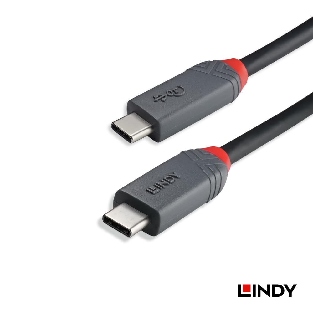 LINDY ANTHRA LINE 1m USB 4 Gen3x2 Type-C Cable with PD Current Chip (Model Number: 92000_A)