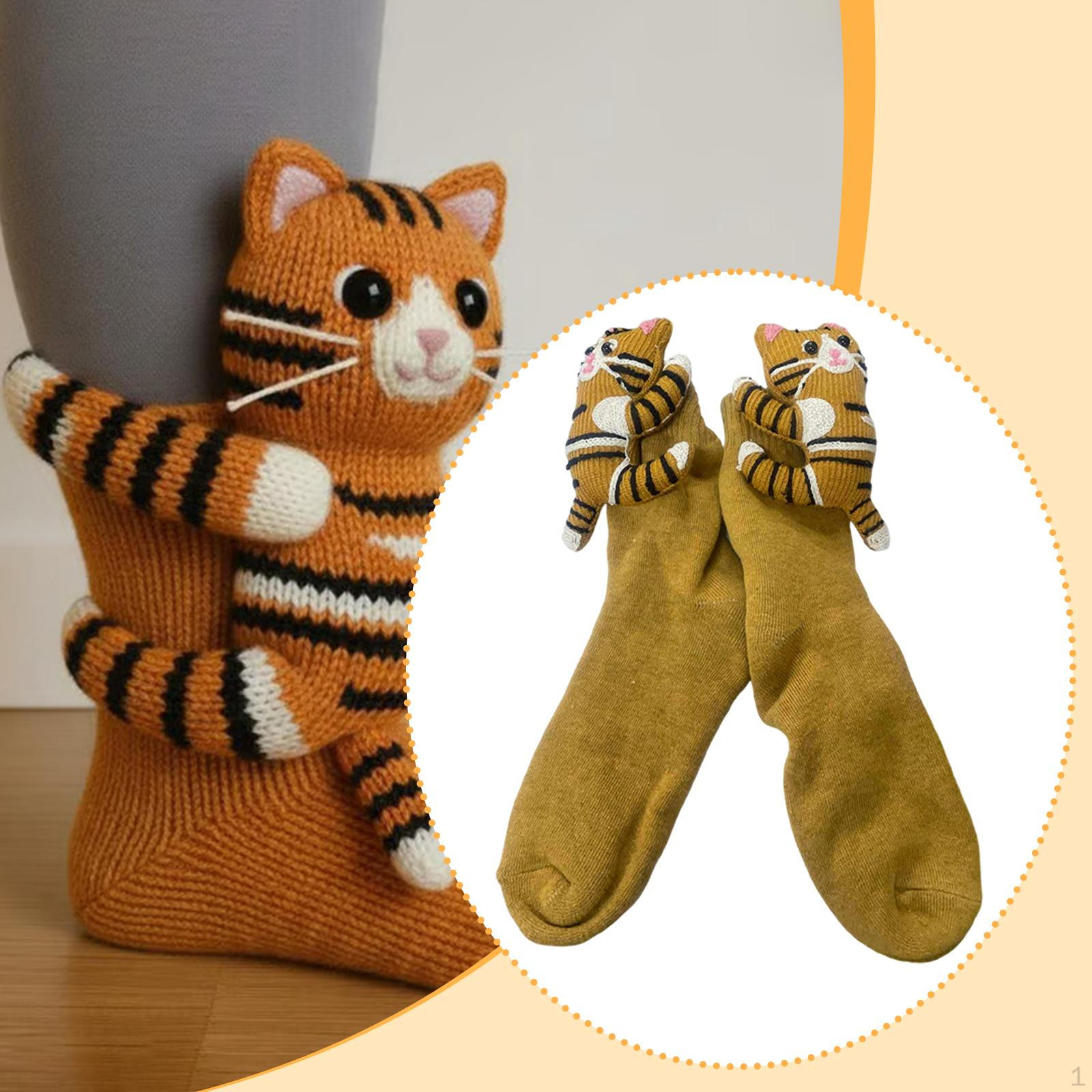 

Носки в форме животных Уютный дом Деревянный пол Взрослые Зимние Теплые