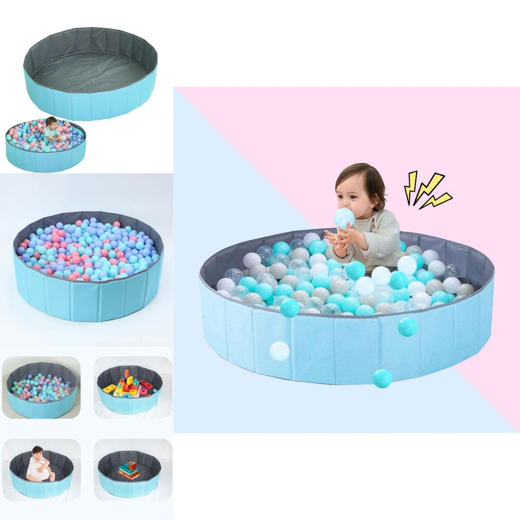 Spacious And Durable Folding Playpen Ball Pit For Kids With 10lbs Of Porcelain Sand