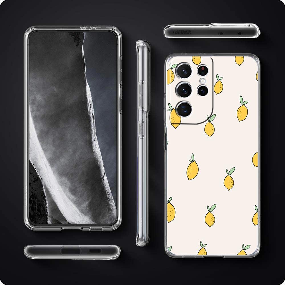 Mediterranean Lemon Phone Case For Samsung Galaxy S22 5G S20 Ultra S21 FE 5G S10E S9 S8 S10 Plus Note 20 10 Clear Silicone Cover