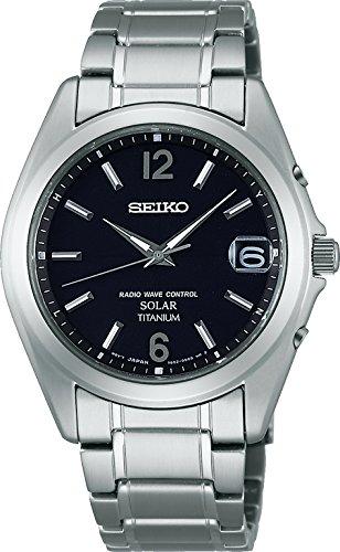 

Seiko Selection Чоловічий титановий сонячний радіокерований годинник SBTM227/SBTM229, Срібний