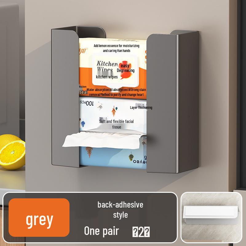 Magnetic Wall-Mounted Kitchen Storage Box & Paper Towel Holder