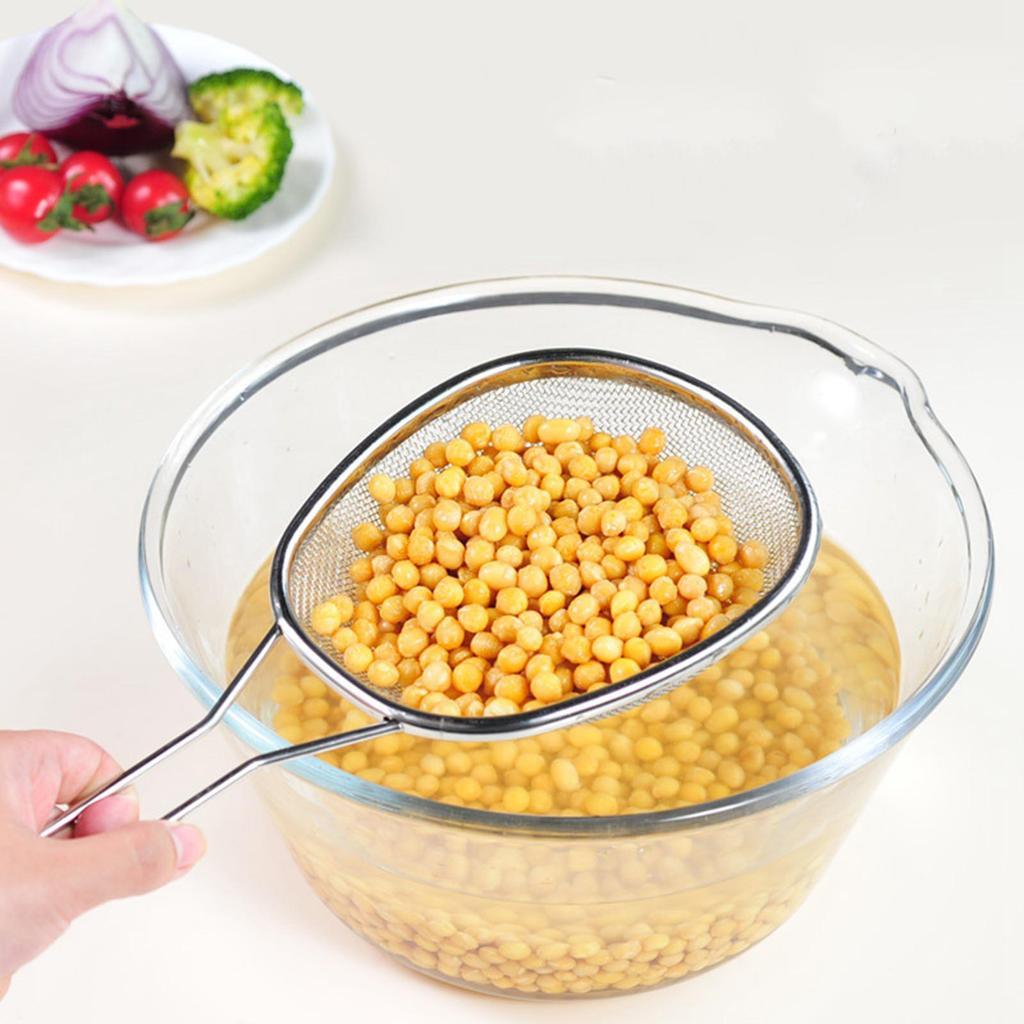 Food Dumpling Noodle Strainer, Smooth Surface Kitchen Utensils Anti Rust Kitchen Utensil Stainless Steel Mesh Noodle Strainer,