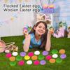 24 Easter Eggs, Wool Easter Eggs, Filled With Foam Stuffing