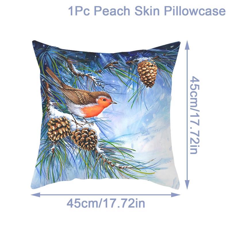Christmas Cushion Cover Merry Christmas Decorations For Home 2025 Cristmas Ornament Pillow Case Xmas Navidad Gifts New Year 2025