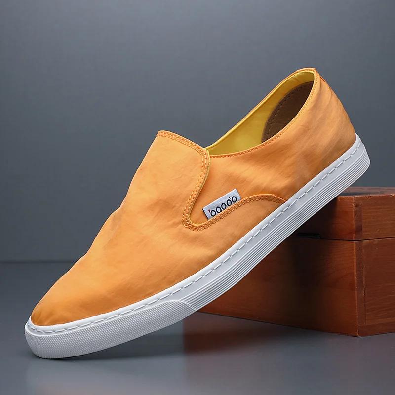 Nowe Męskie Buty Materiałowe Buty Casual Wiosna Lato Oddychające Płaskie Buty Uliczne Lekkie Wsuwane Mokasyny