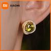 Huitan Minialist Women Stud Earrings Elegant Party Fashion Daily Versatile Accessories with Olive Bright CZ Cross Design Jewelry