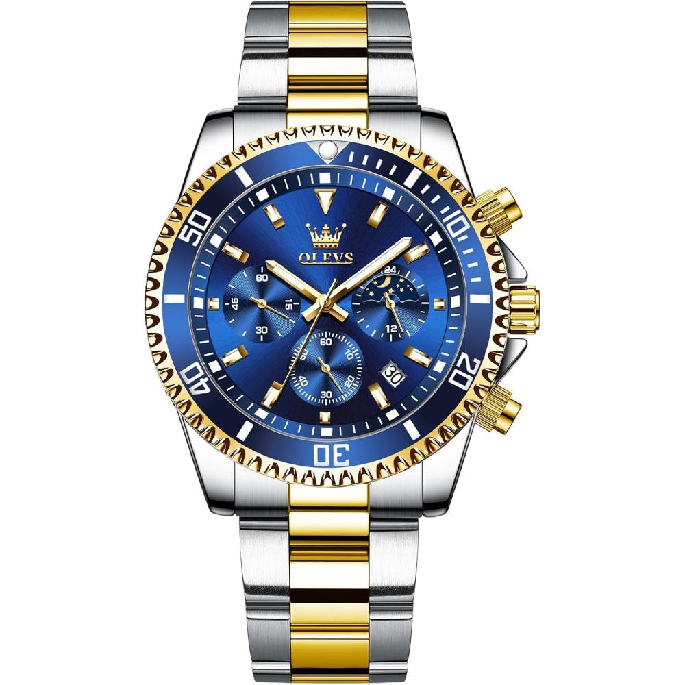 Iqiyi Men S buSineSS Watch Analog Waterproof Blue Metal Band 2870g Jl