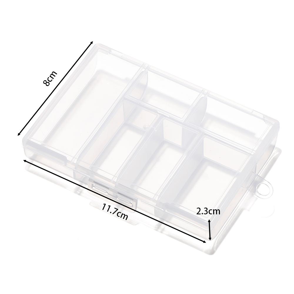 Plastic Jewelry Box 6/10/15/24/28 Compartment Slot Organizer Storage Beads Container Jewelry Storage Box Rectangle Case