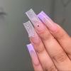 Nail Patch Purple French Flash Diamond Sun Butterfly Fake Nails Wear Nail Special Nail Pad Nails