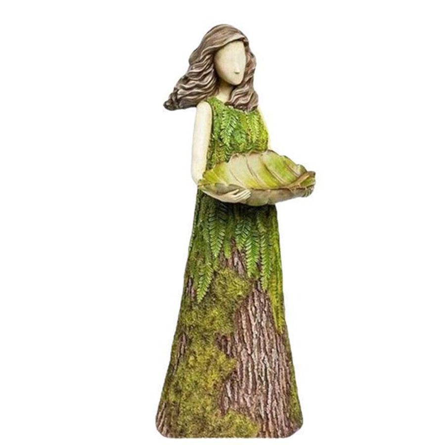 

Pastoral Forest Goddess Resin Decoration Statue, Home Courtyard Garden Craft Ornament, Indoor Outdoor Decorative Figurine зелёный