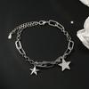 Ins Cold Wind Hip-hop Trend Simple Bracelet Shiny Star Copper Bracelet Pentagram Cool Girl Temperament Fashion Jewelry
