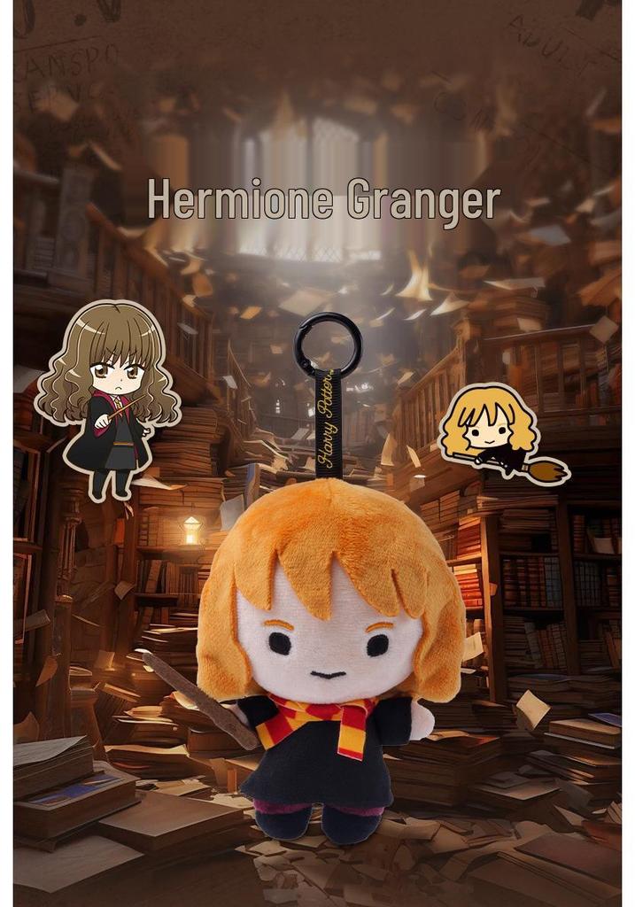 Authentic Harry Potter Plush Keychain Doll - Trendy Cartoon Merchandise for Potterhead Birthday Gifts