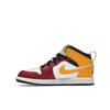 Air Jordan 1 Mid SE PS Motorsport Kids Sneakers White Black University-Gold DJ0337-067