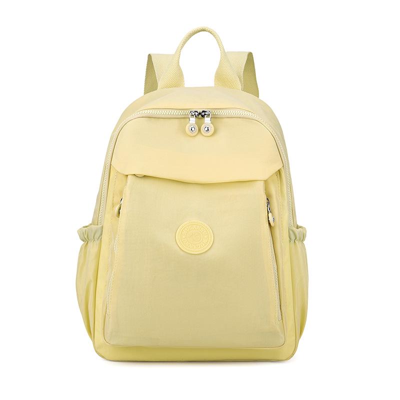 Commuter Double Shoulder Bag: Large Capacity Casual Nylon Backpack, Korean Style, Lightweight and Versatile.