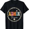 Retro School Secretary Admin Appreciation Week Admin TEAM T-Shirt