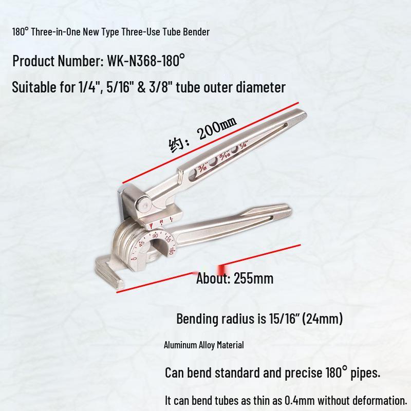 Saint-Ba Ruční ohýbačka trubek pro měď, hliník, ocel: Velikosti 6, 8, 10, 12, 19, 22