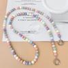 Creative Simple Colorful Love Transparent Beads Mobile Phone Case Cross-Chain