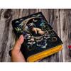 Leather Journal Spell Wizard Cat Book Blank Magik Notebook Book Of Shadows Wiccan Pagan Grimoire Book for Traveling Sketching Best Gift