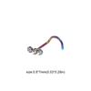 Stainless Steel Zircon Nose Screw Studs Geometric  Goth   Party