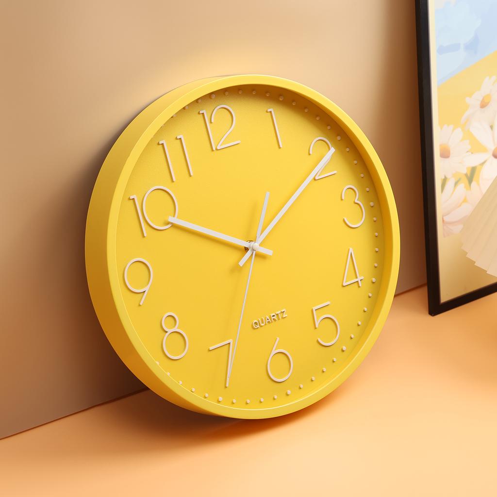 14 Inch Wall Clock Silent Quartz Analog Clock for Home Bedroom Living Room Decorative