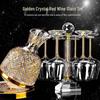 Luxury Gold Diamond Rotating Crystal Wine Glass Set
