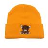New England beef embroidered knitted hat autumn and winter outdoor men's and women's thermal pullover hat wool hat