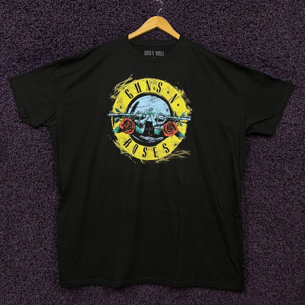 Guns N Roses Band Logo Revolvers & Roses Oversize T-Shirt OS