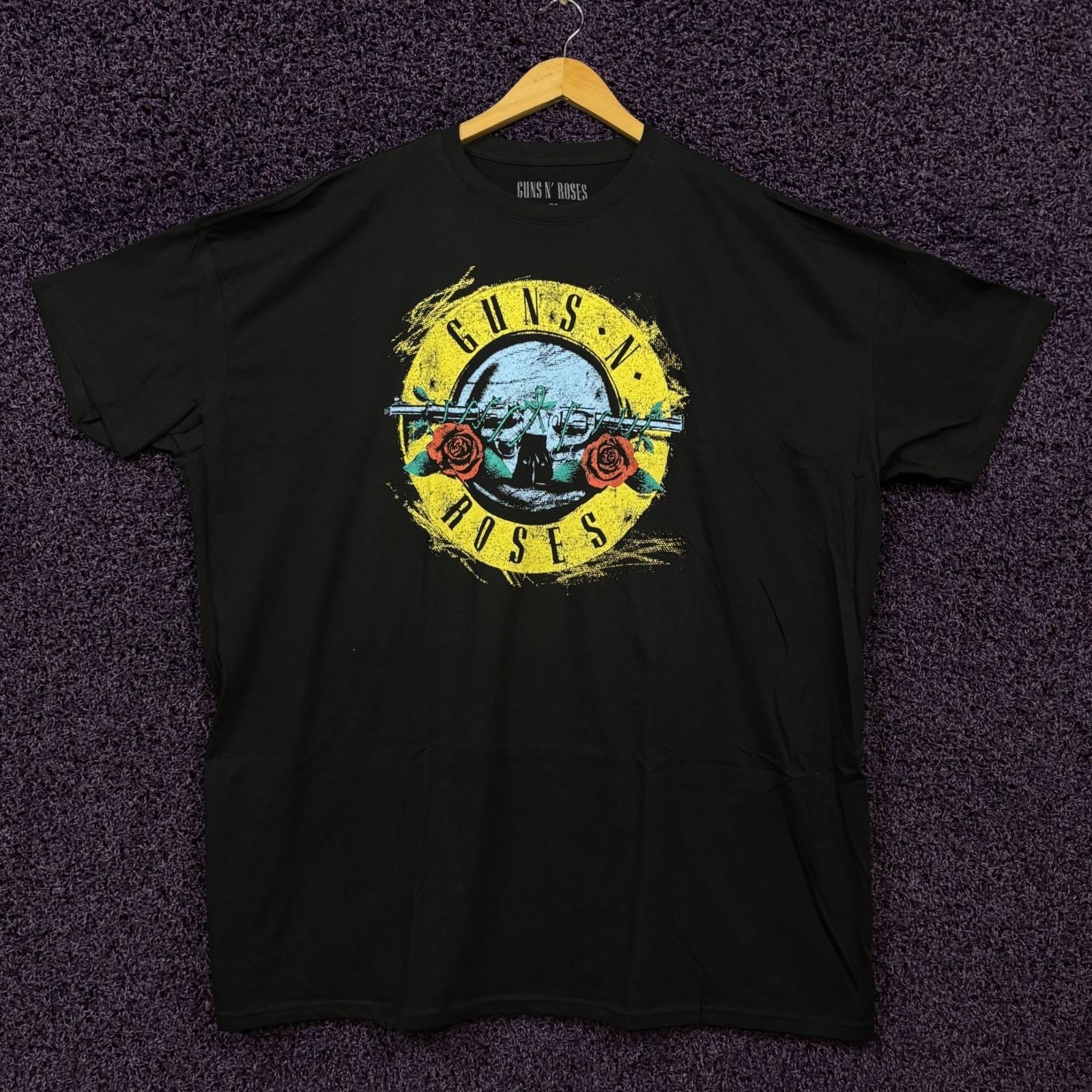 Guns N Roses Band Logo Revolvers & Roses Oversize T-Shirt OS XXXXL