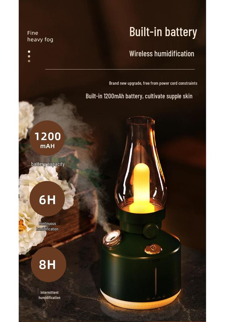USB Time Lamp & Humidifier: LED Seven-Color Night Light, Creative Handheld Atmosphere Light for Outdoors