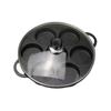 ZISIZ 7-Hole Iron Frying Pan for Eggs