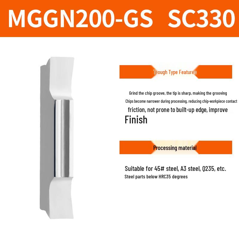 CNC Grooving Blade MGMN300/400-M for Stainless Steel, Ceramic, Aluminum Lathe Parting Tool Inserts