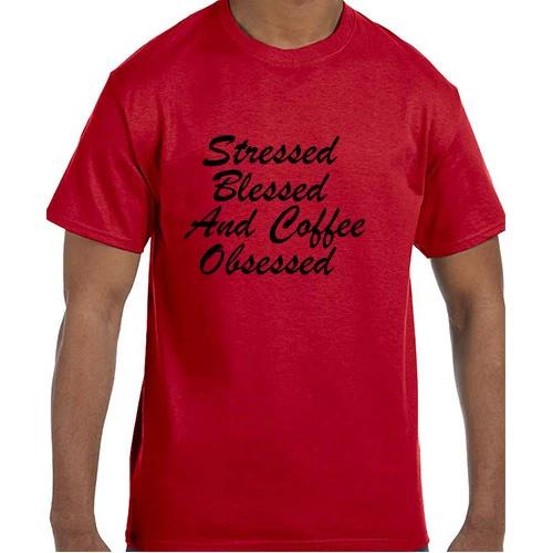 Christian Jesus Stressed Blessed and Coffee Obsessed T shirt T shirt S