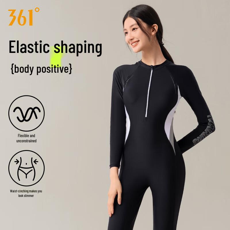 Damski jednoczęściowy strój kąpielowy z długim rękawem Rash Guard 361°