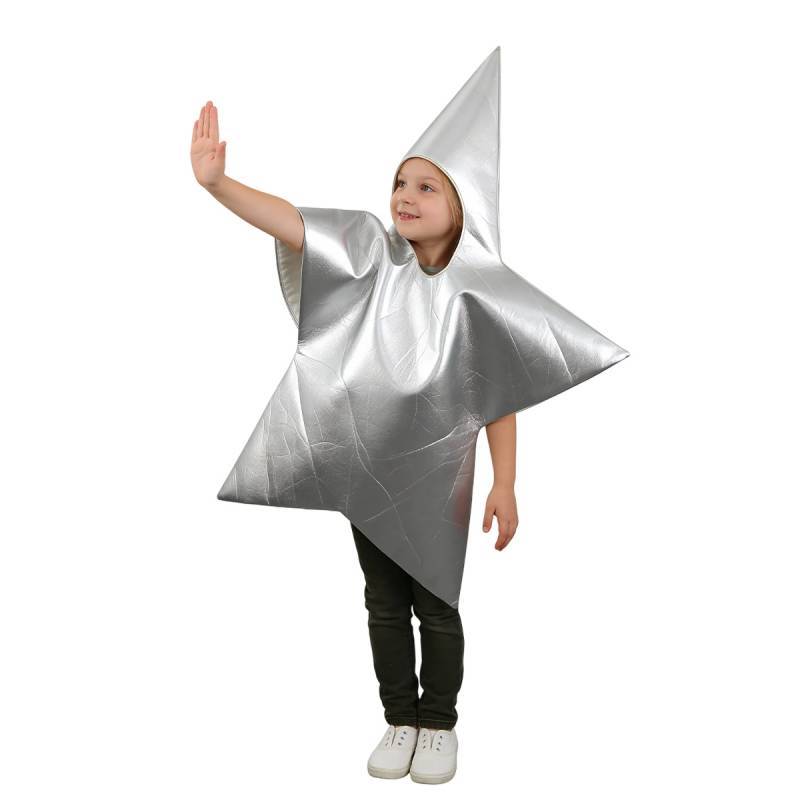 Disfraz Cosplay de Estrella para Niños con Material Suave de Poliéster para Actuaciones Navideñas en Escenario