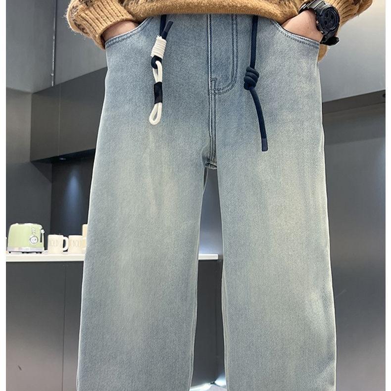 Boys' Pants for Spring and Autumn Loose Children's Pants Versatile Jeans