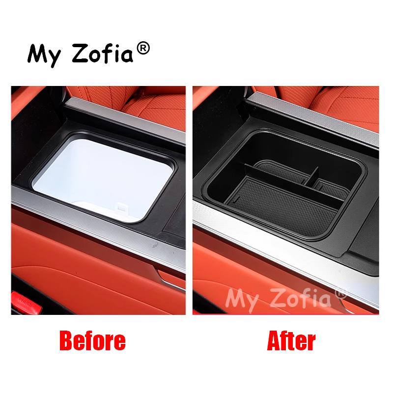 For BYD Sealion 8 TANG L 2025 2026 Car Center Console Tray Armrest Storage Box Organizer Interior Stowing Tidying Accessories