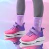 Fashion Pink Purple Kids Sneakers Knit Breathable Children's Sneakers Lightweight Casual Sports Shoes For Girls Boys Trainers