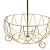 Countertop Fruit Basket Bowl with Banana Hanger, Metal Wire Snacks Vegetable for