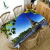 Historical Buildings Pattern Tablecloth Blue Sky Thicken Cotton Rectangular Round Table Cloth For Wedding Picnic Party