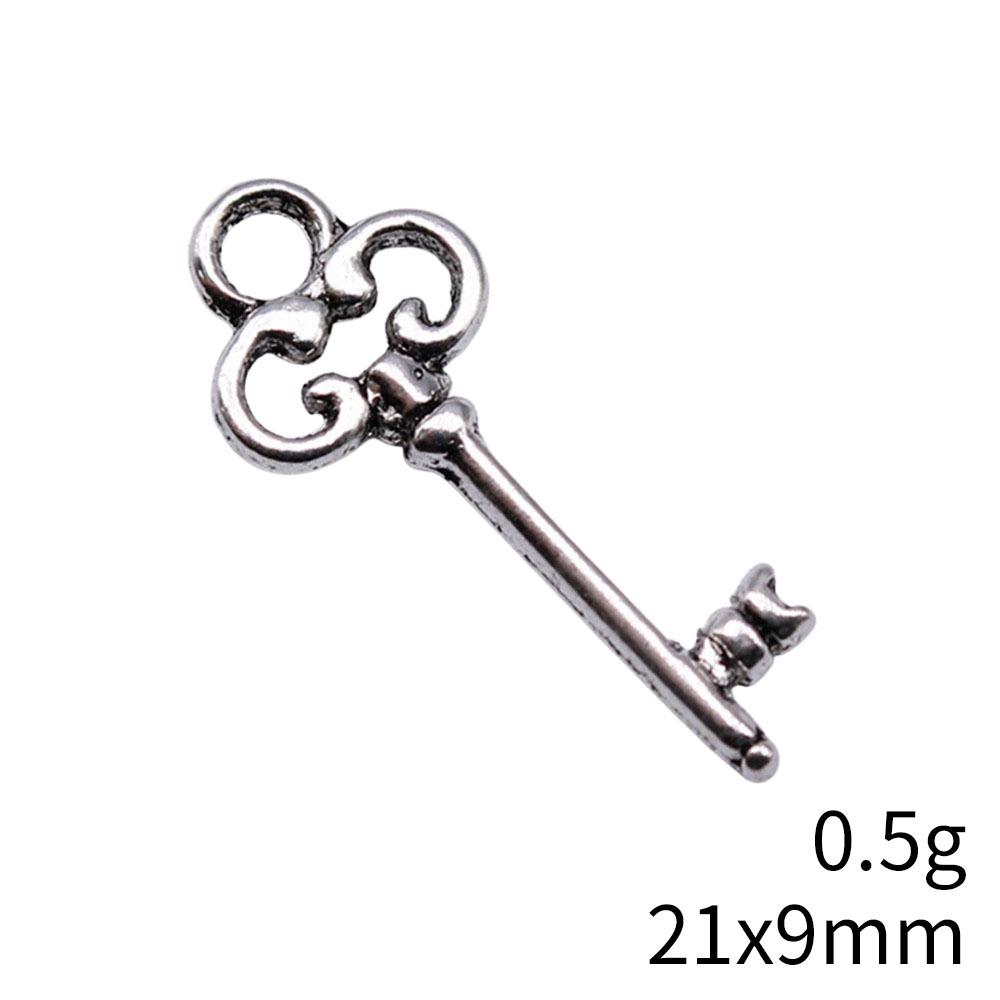Hollow Clover Key Charm Lucky Pendant Tool Charms For Bracelet Necklace Jewelry Making Supplies For DIY