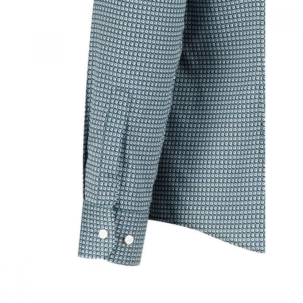 S.t. Dupont Slim Fit Long Sleeve Shirt With Geometric Motif Se4fm21ls253sge