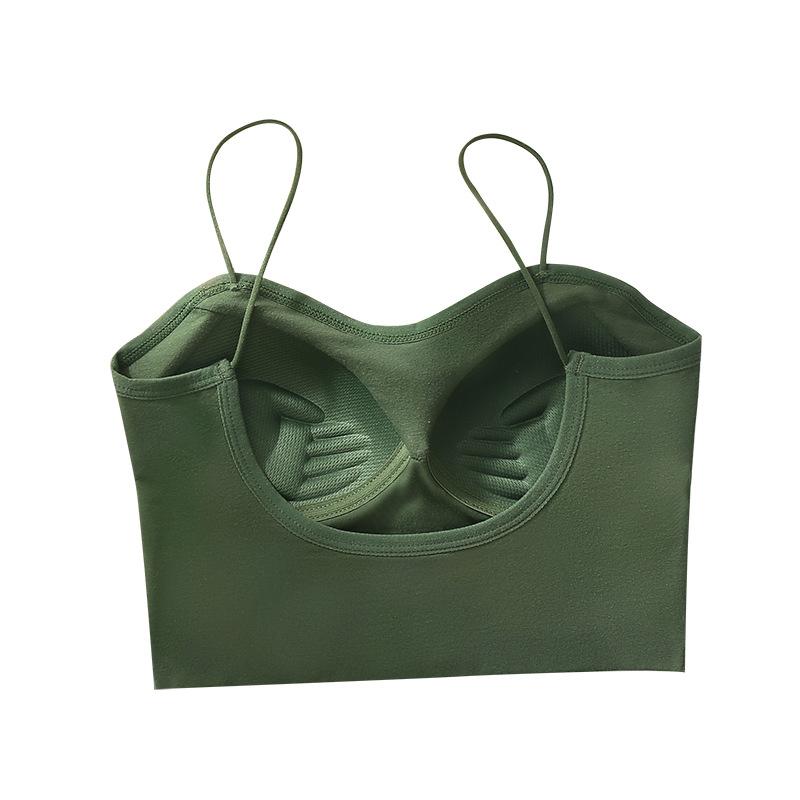 One-piece Sling Underwear Women's Small Breasts Gather Without Steel Ring Bra with Chest Pad To Absorb Sweat and Non-slip Tube Top