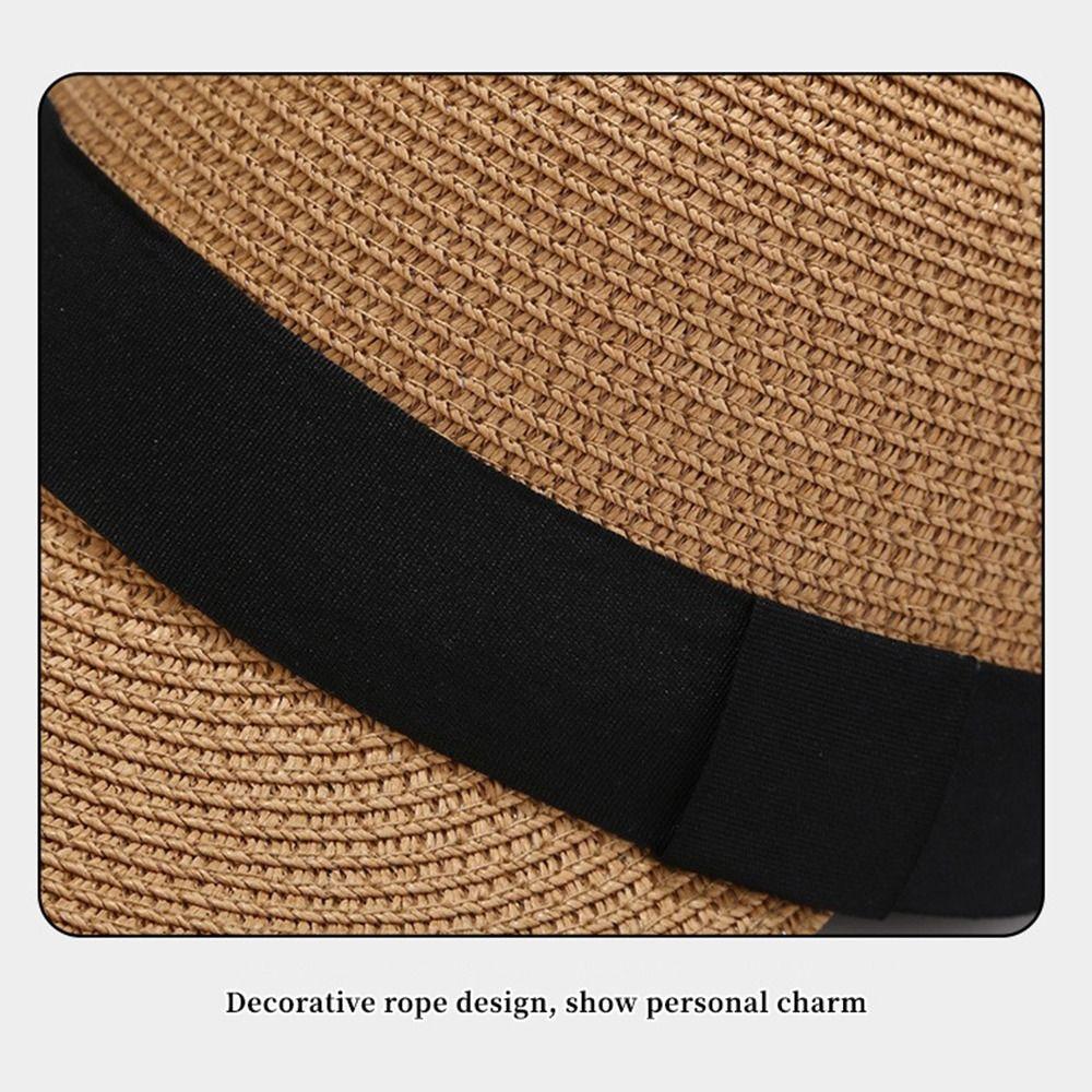 Woven Straw Baseball Cap Breathable Peaked Cap Korean Style Straw Hats  Beach