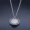 Fashion Turkish Blue Eye Pendant Necklace Stainless Steel Silver Color Blue Lucky Eyes Necklaces Gift Jewelry Collier N8023S01