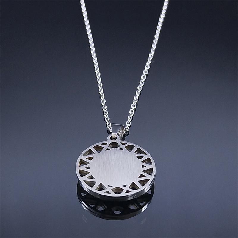 Fashion Turkish Blue Eye Pendant Necklace Stainless Steel Silver Color Blue Lucky Eyes Necklaces Gift Jewelry Collier N8023S01