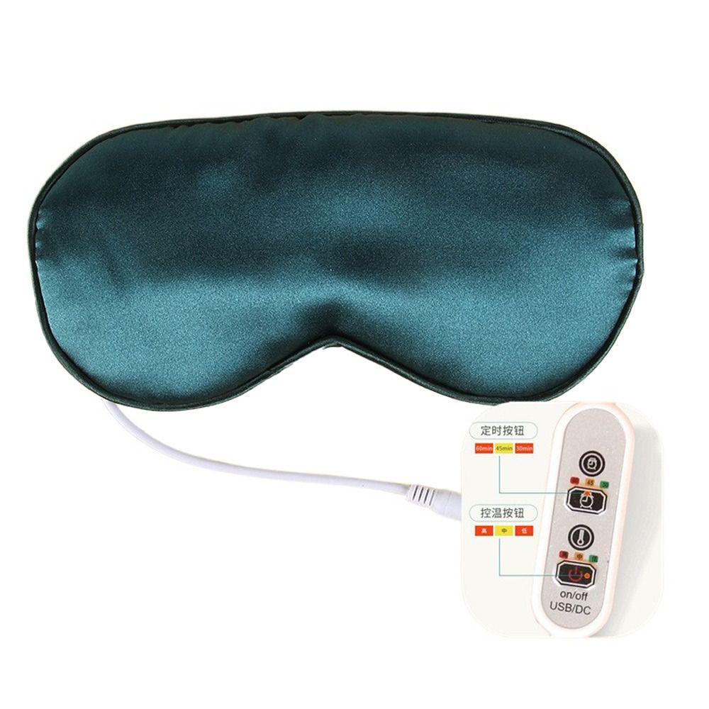 Jedwabna Maska do Spania na Oczy Kontrola Temperatury Osłona na Oczy Podgrzewana Maska na Oczy USB Kompres Ciepły Parowy