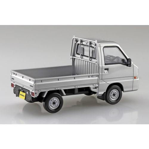Aoshima Bunka Kyozai 1/32 Scale Rakupla Snap Kit No.05-SS Subaru Sambar Truck Sterling Silver Metallic Pre-Colored Plastic Model Kit (Automobile)