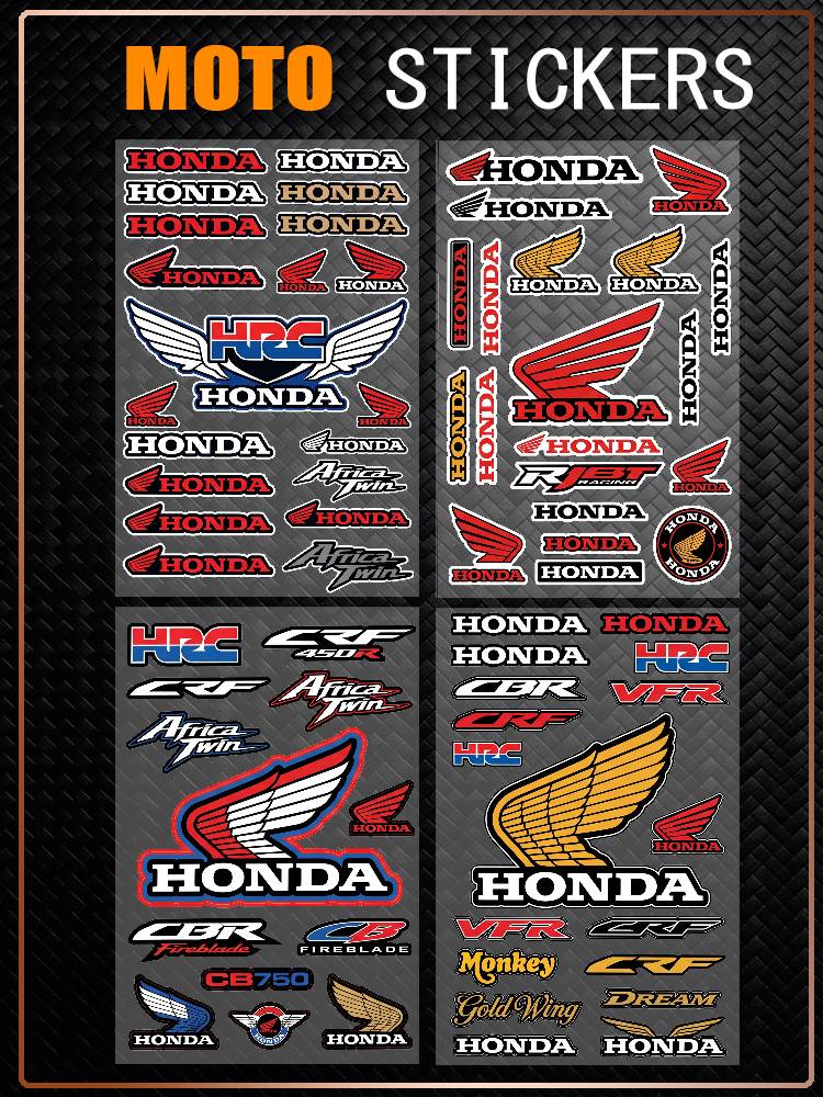 AAAHM1 FOR HONDA RACING Long Lasting Waterproof Reflective Sticker Scratch Conceal Fit Motorcycle Car Helmet Fridge Water Cup Decals